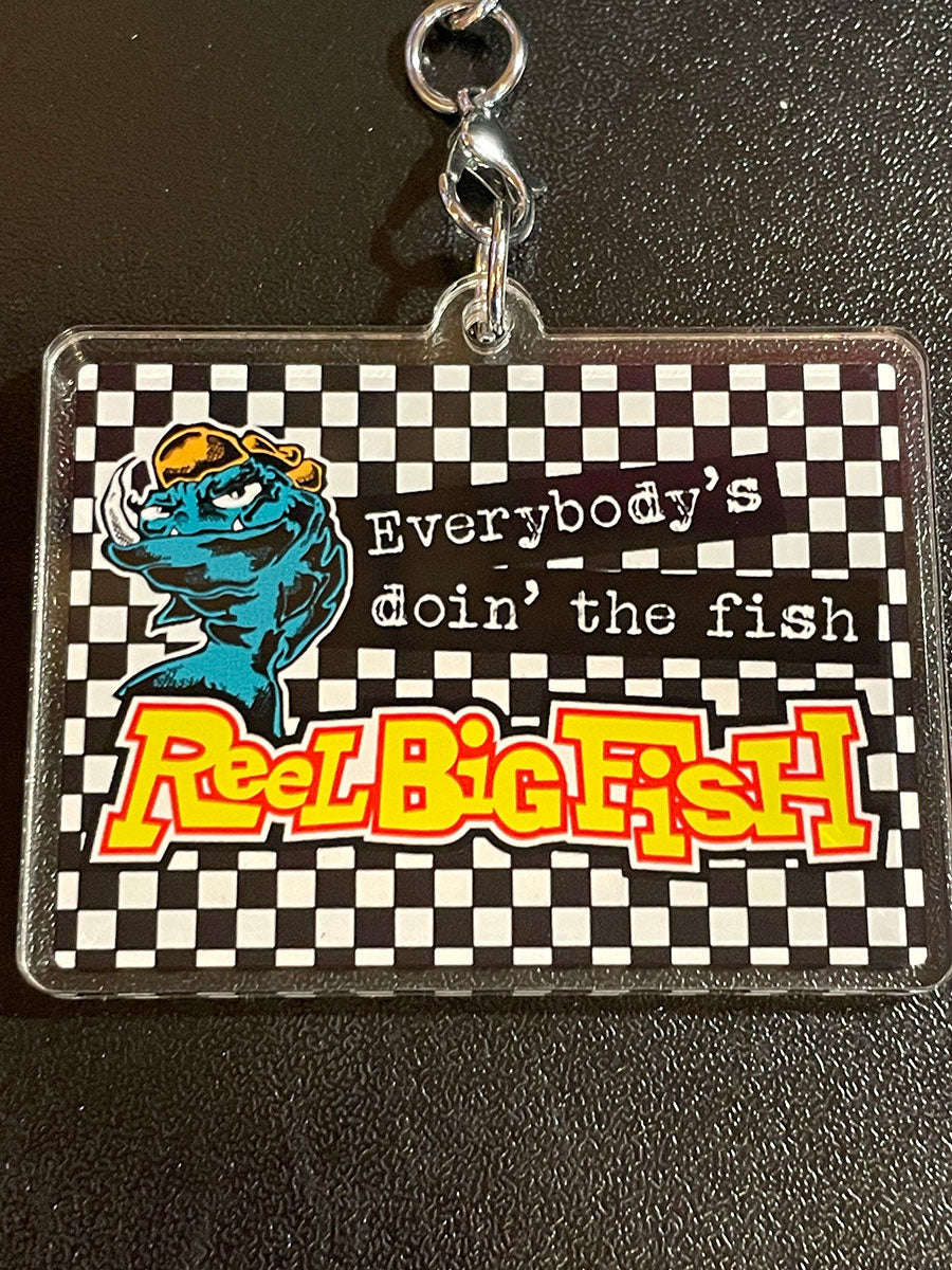 Checkered acrylic keychain