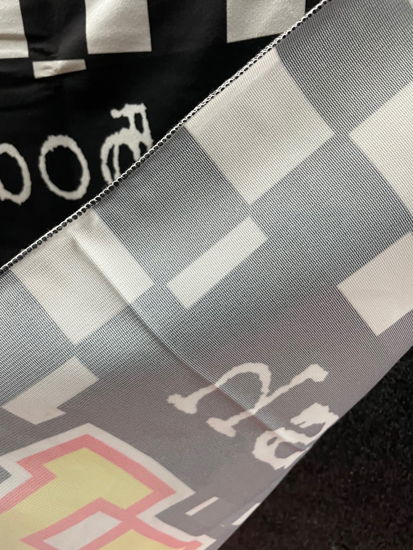 Mean Fish checkered flag/hanging tapestry