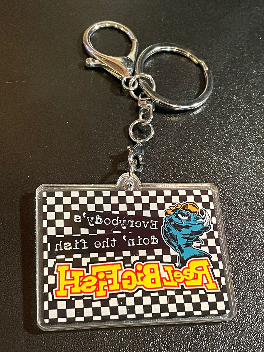 Checkered acrylic keychain