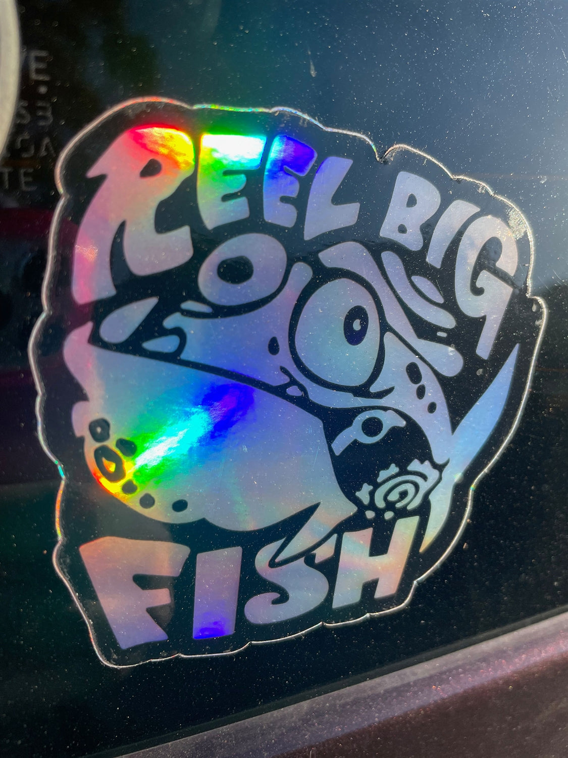 Autocollant holographique Silly Fish