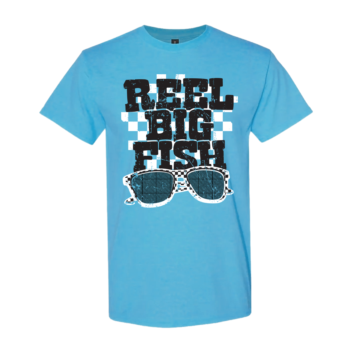 Checkered Glasses Tee (Teal) – The Fishmarket: Reel Big Fish webstore
