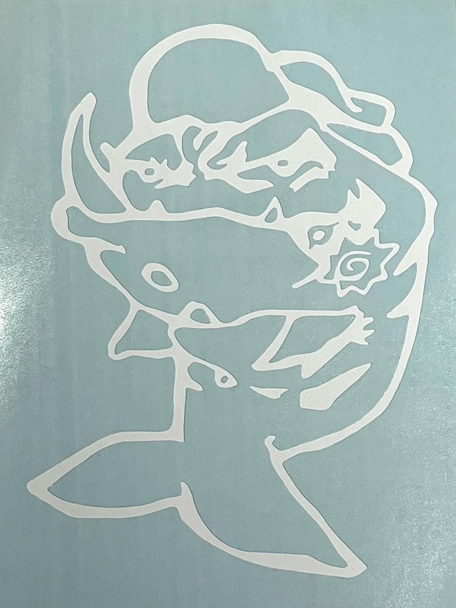 Autocollant en vinyle Mean Fish