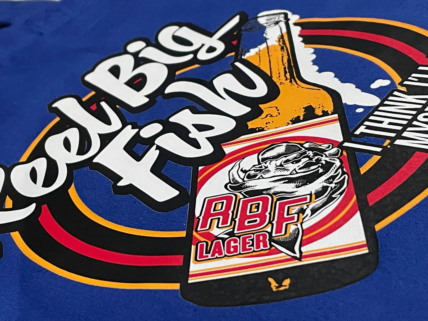 Beer Bottle Logo Tote Bag - blue