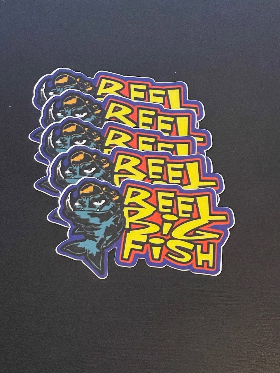 Mean Fish logo mini vinyl sticker