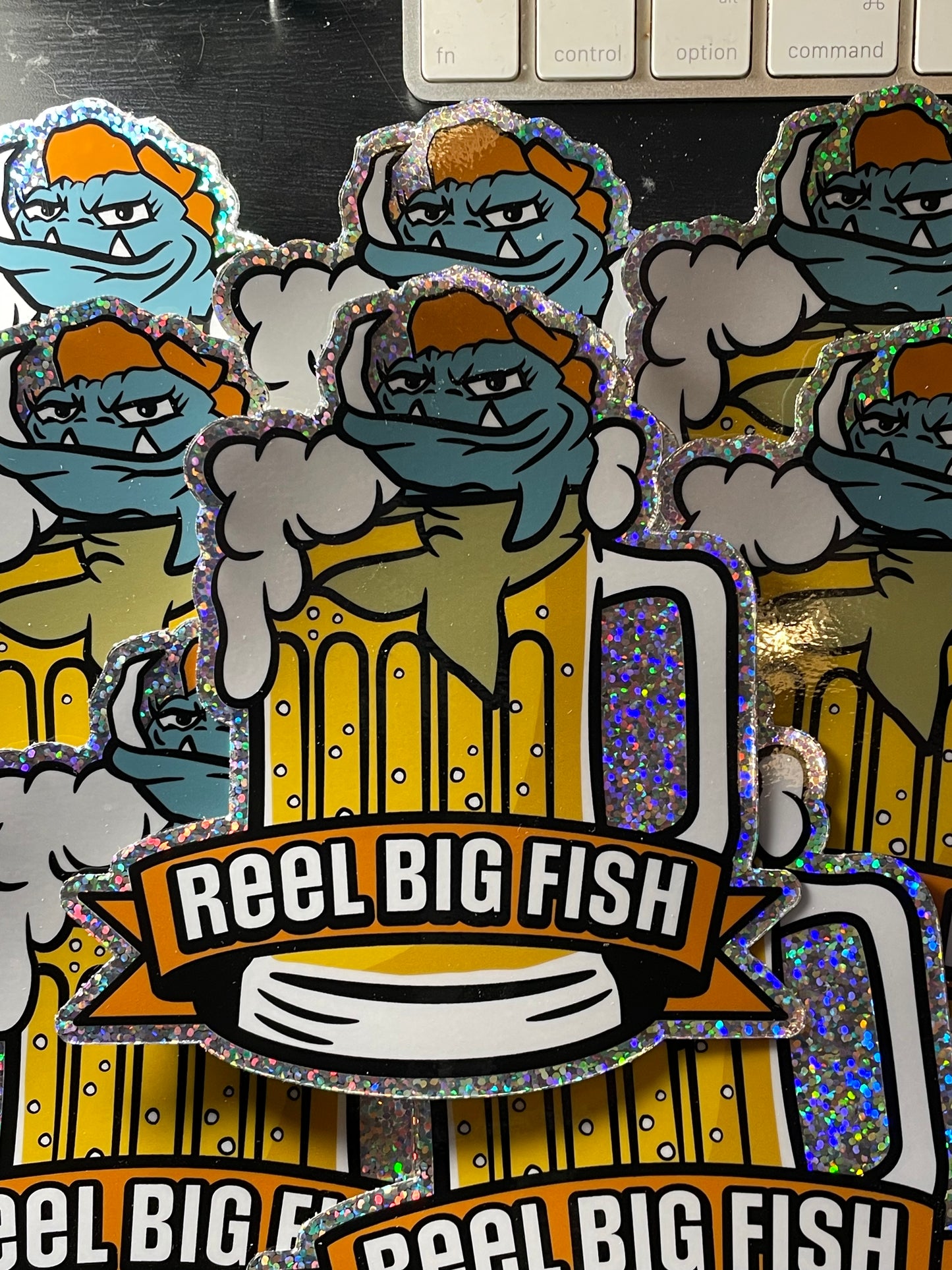 Autocollant pailleté pour bain à remous Beer Stein