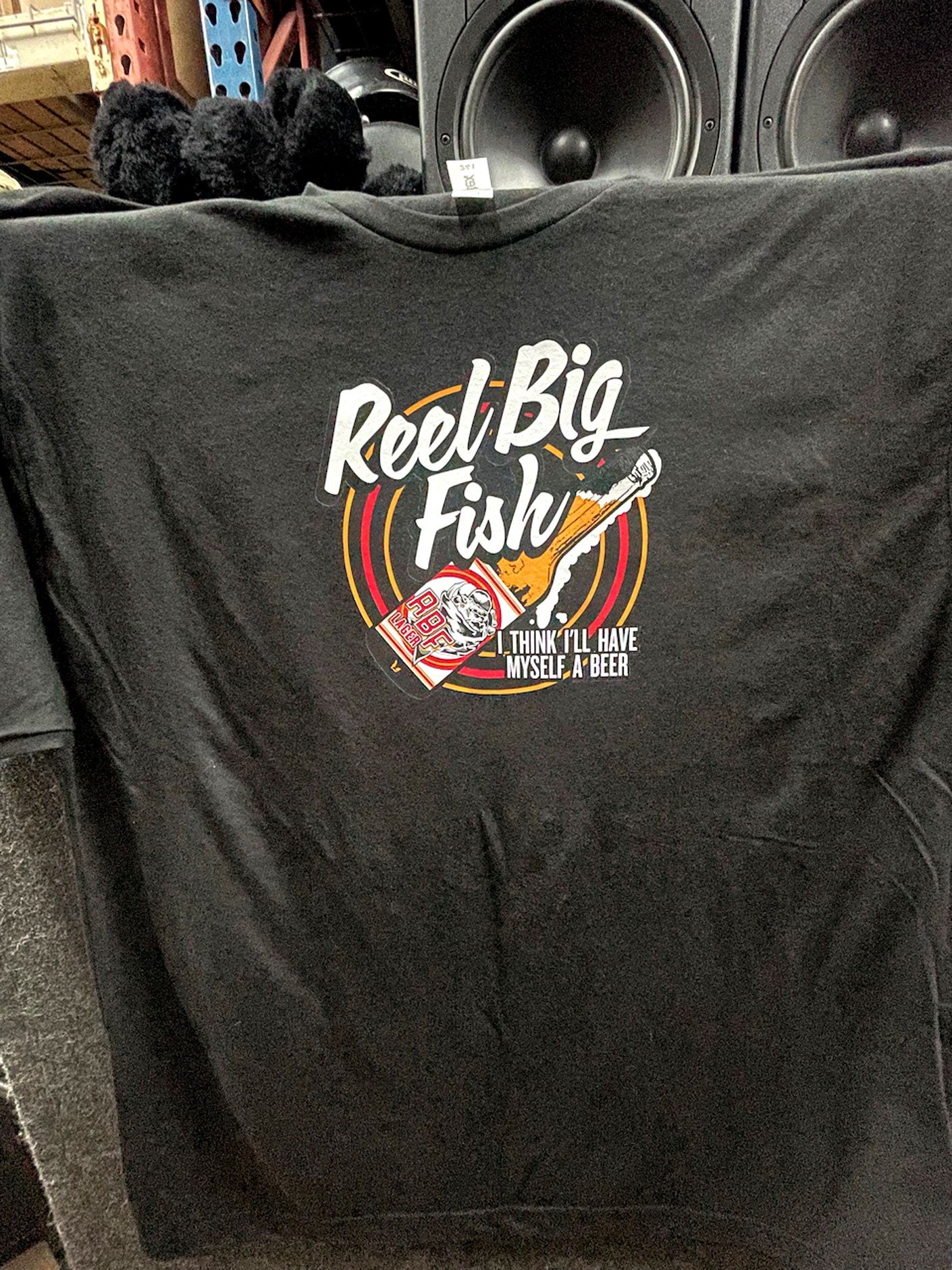 Beer Bottle Logo unisex black tee