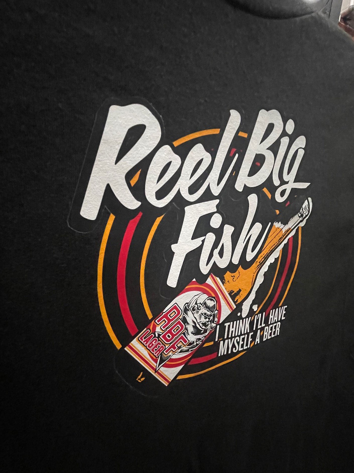 Beer Bottle Logo unisex black tee