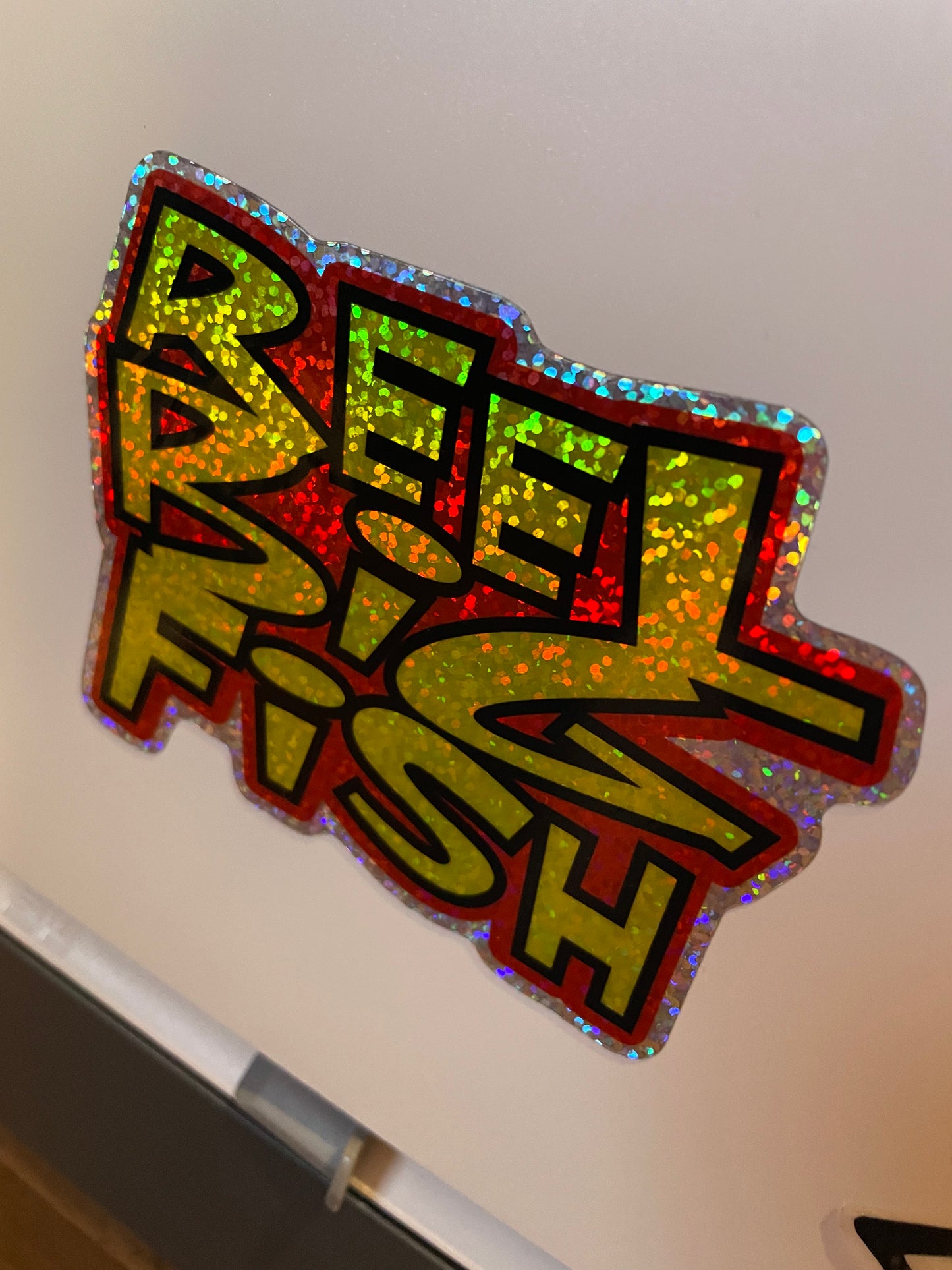 Retro Logo Confetti Glitter Sticker