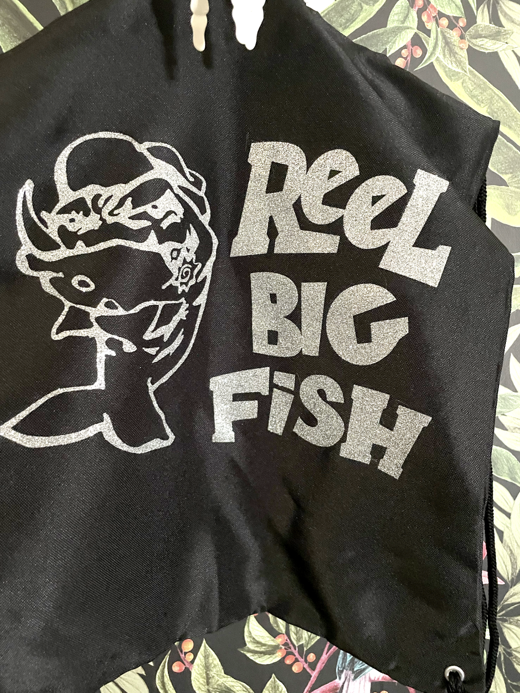 Mean Fish drawstring backpack