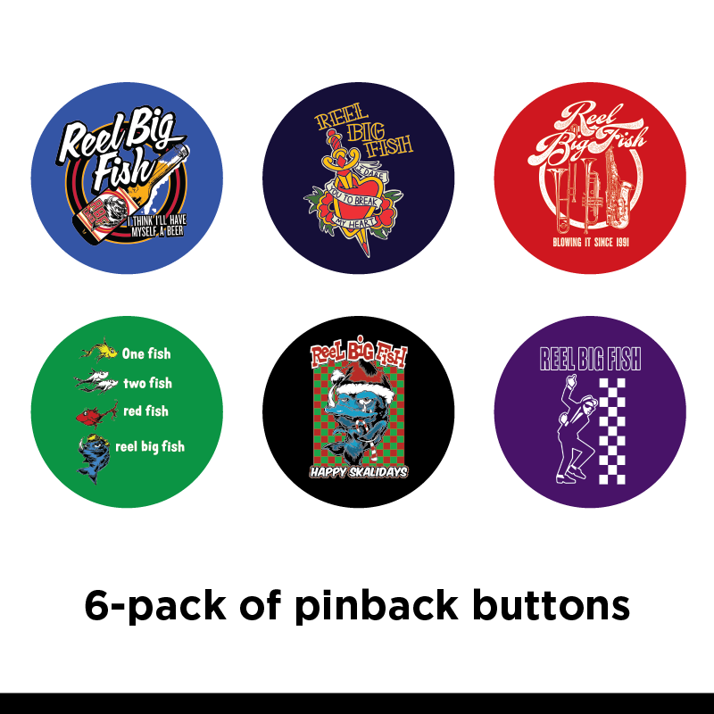 Pre-order: 6-pack pinback buttons