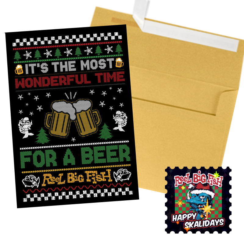 Beer Ugly Christmas Sweater holiday card set