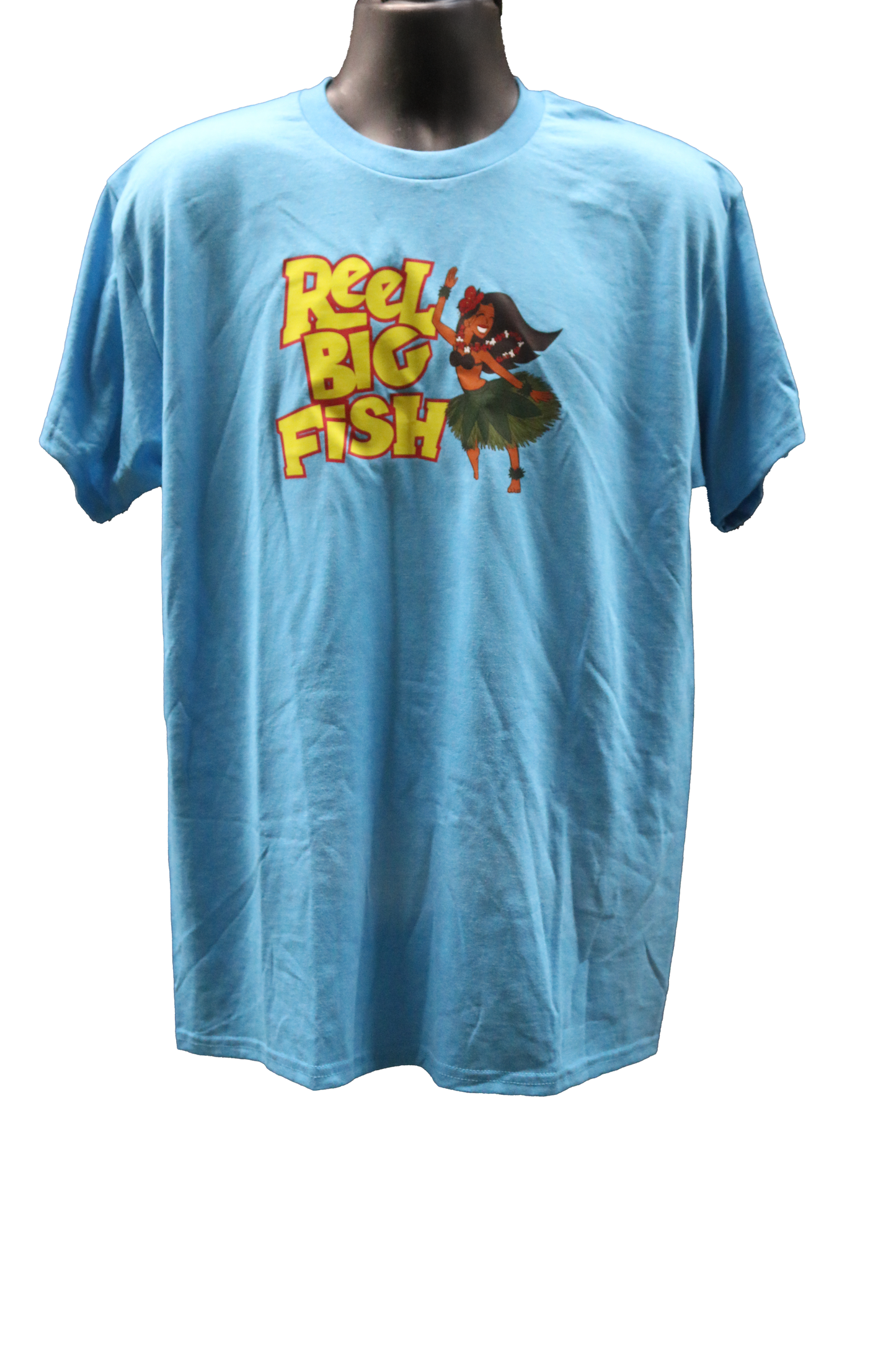 Hula Girl tee - heather blue