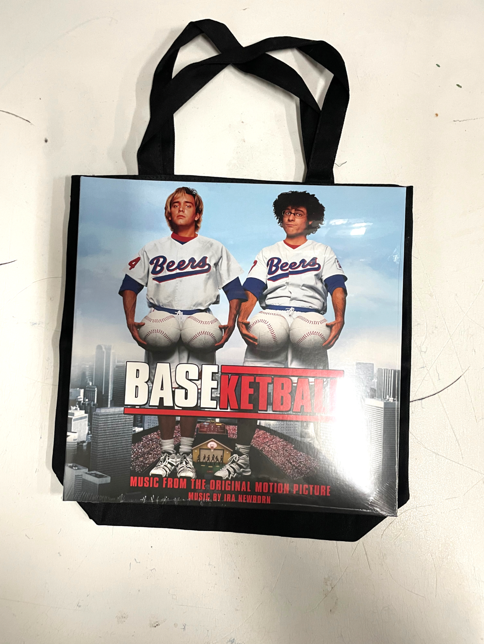 Mean Fish glitter tote bag