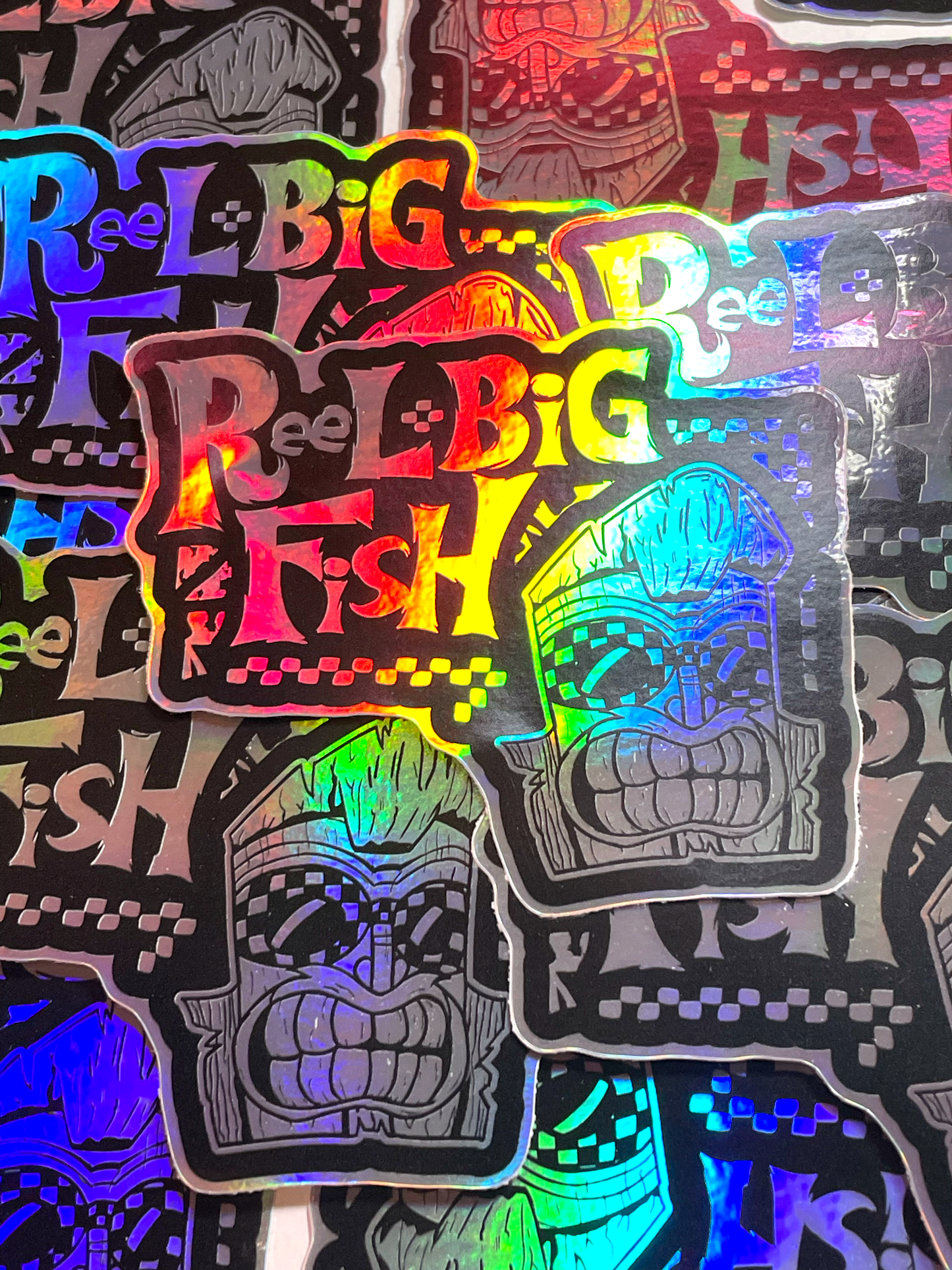 Tiki Aaron holo vinyl sticker