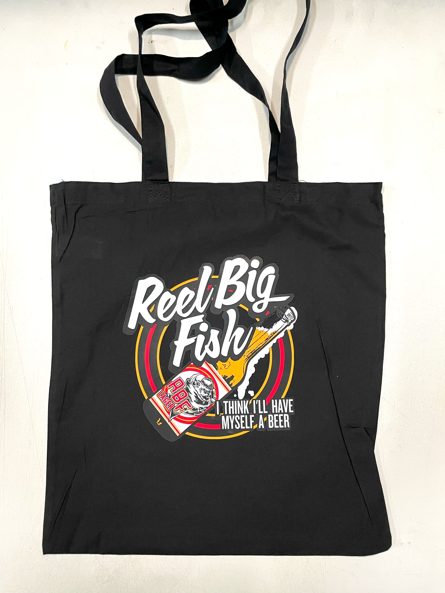 Beer Bottle Logo Tote Bag - black