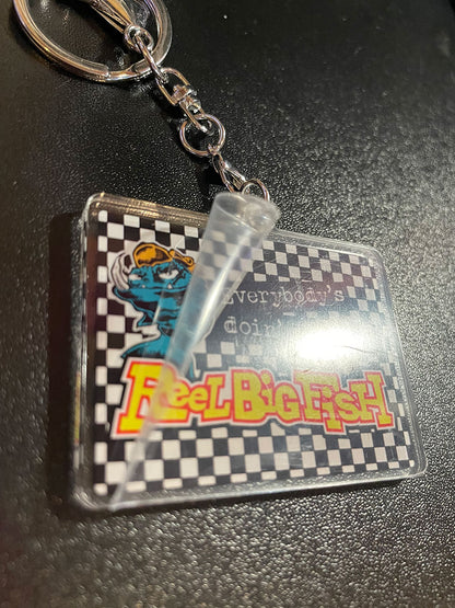 Checkered acrylic keychain
