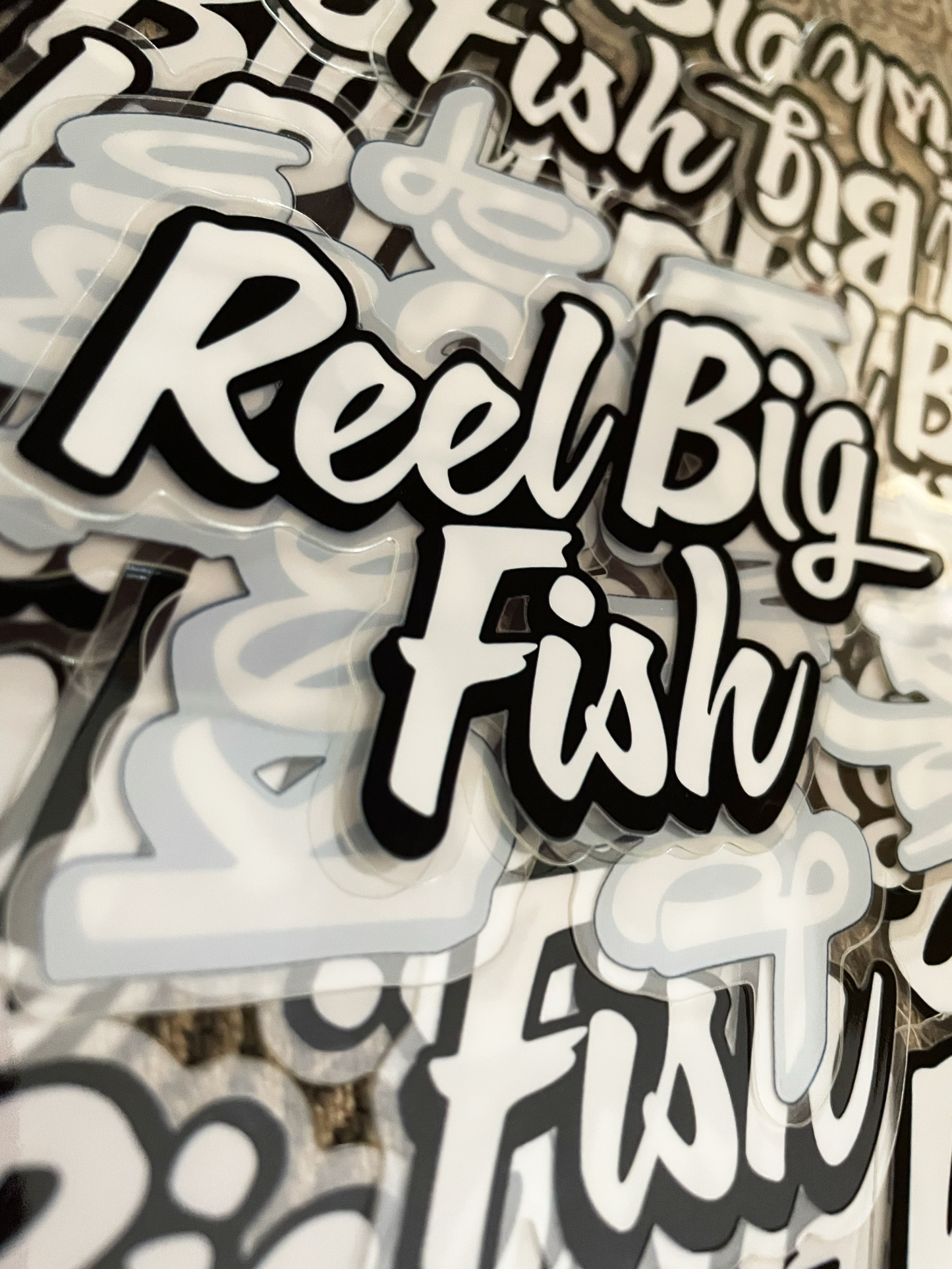 Script Logo clear glossy sticker