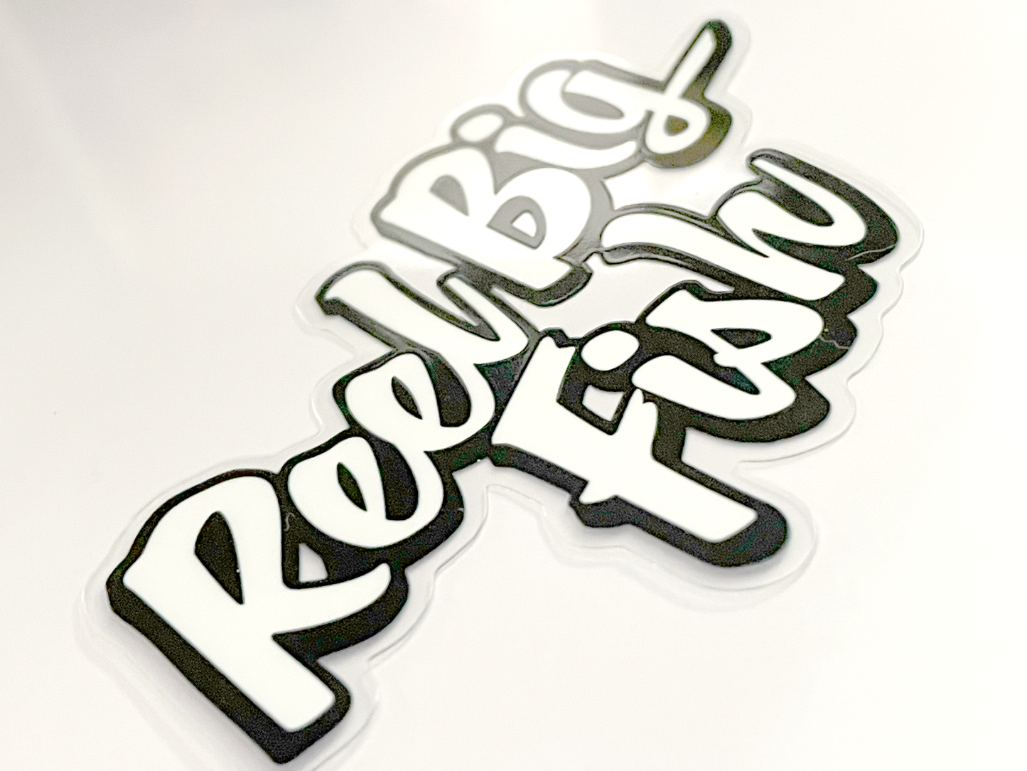 Script Logo clear glossy sticker