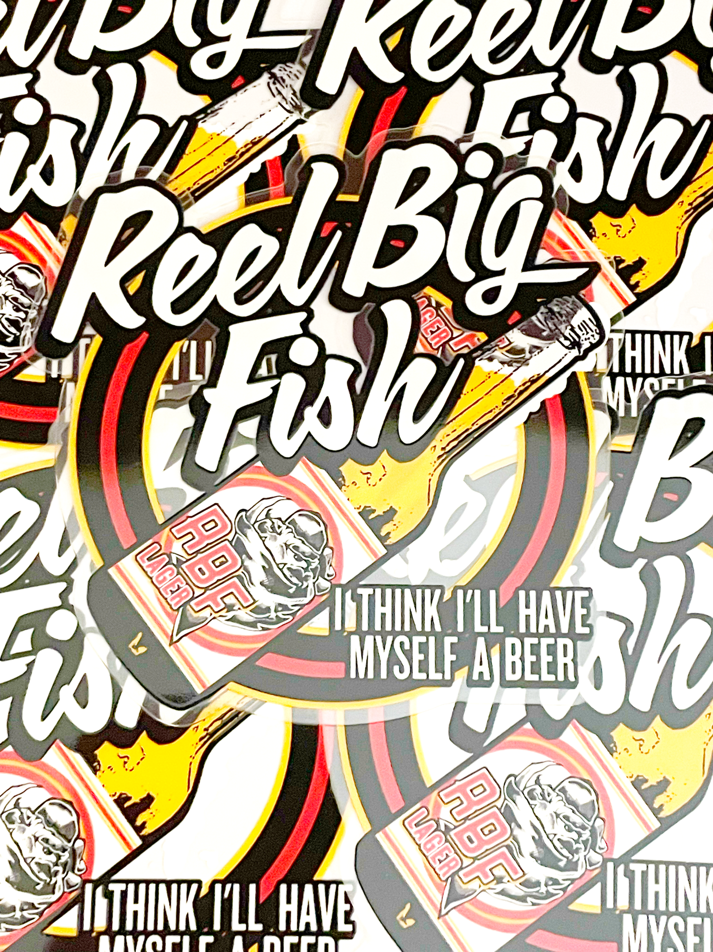 Beer Bottle Logo clear glossy sticker