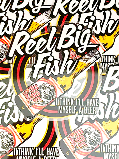 Beer Bottle Logo clear glossy sticker