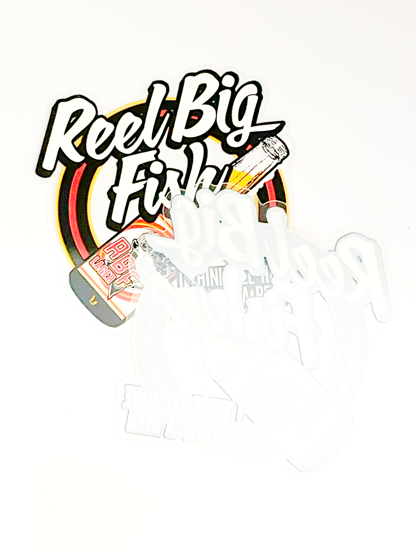Beer Bottle Logo clear glossy sticker