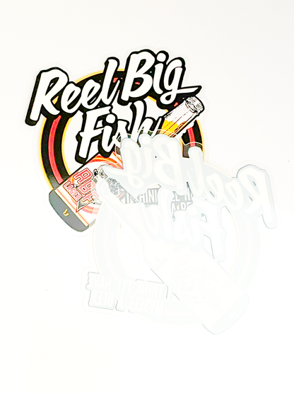 Beer Bottle Logo clear glossy sticker