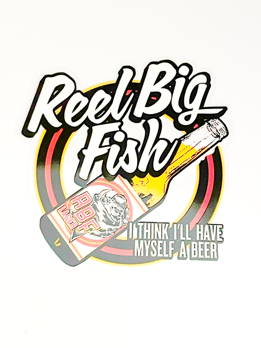 Beer Bottle Logo clear glossy sticker