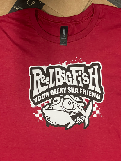 Geeky Ska Friend tee - cardinal red