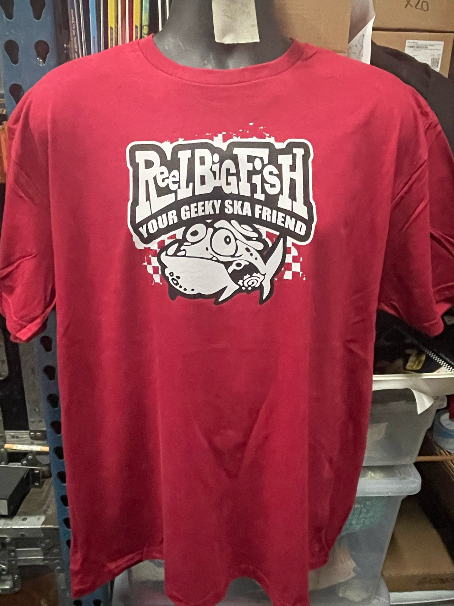 Geeky Ska Friend tee - cardinal red