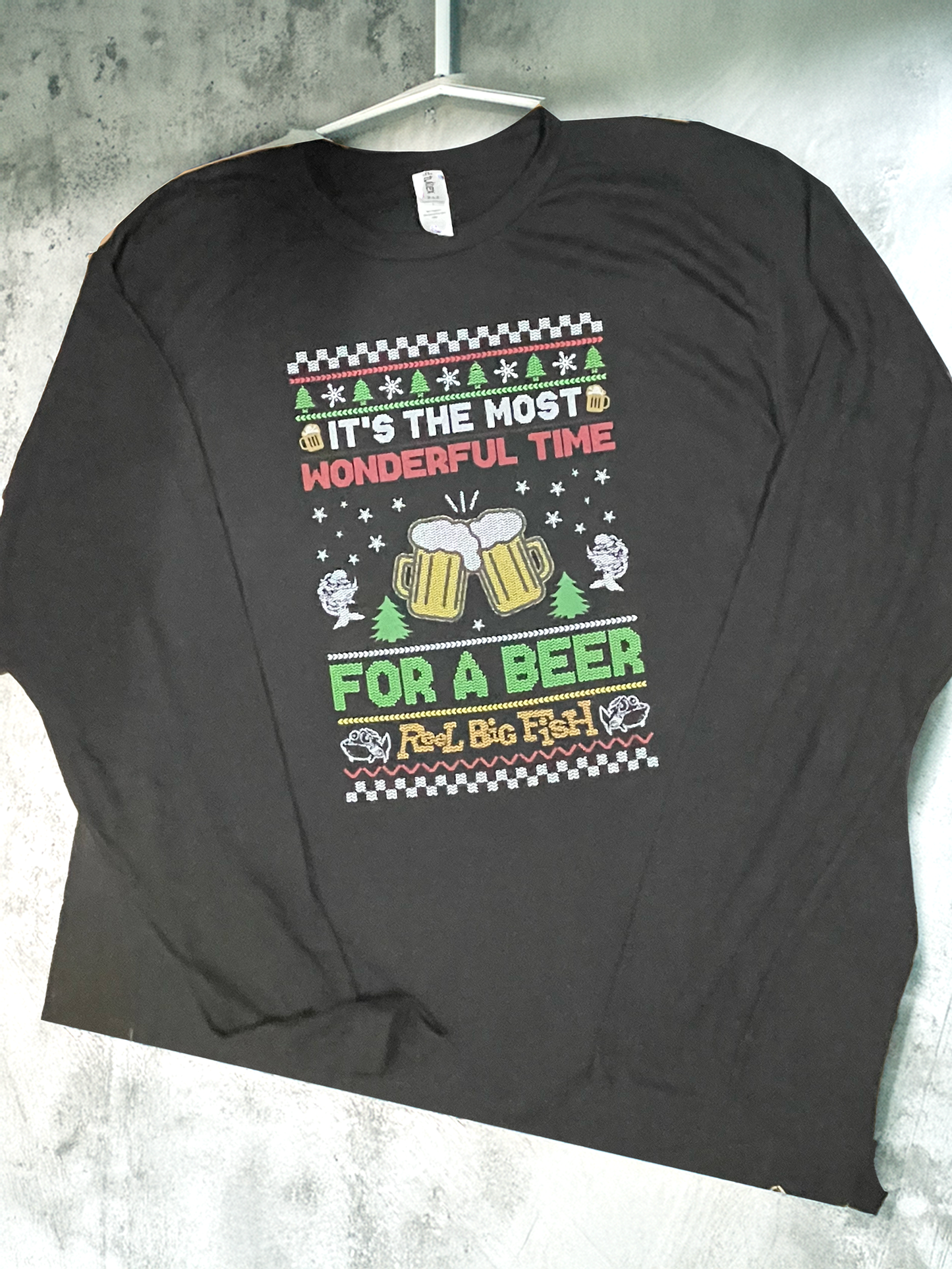 Skalidays Ugly Christmas long-sleeved black tee