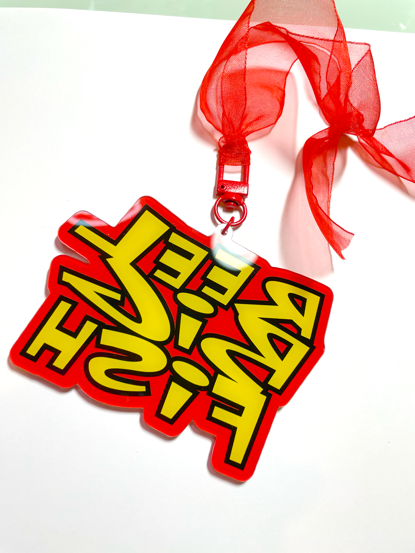 Retro logo large acrylic ornament