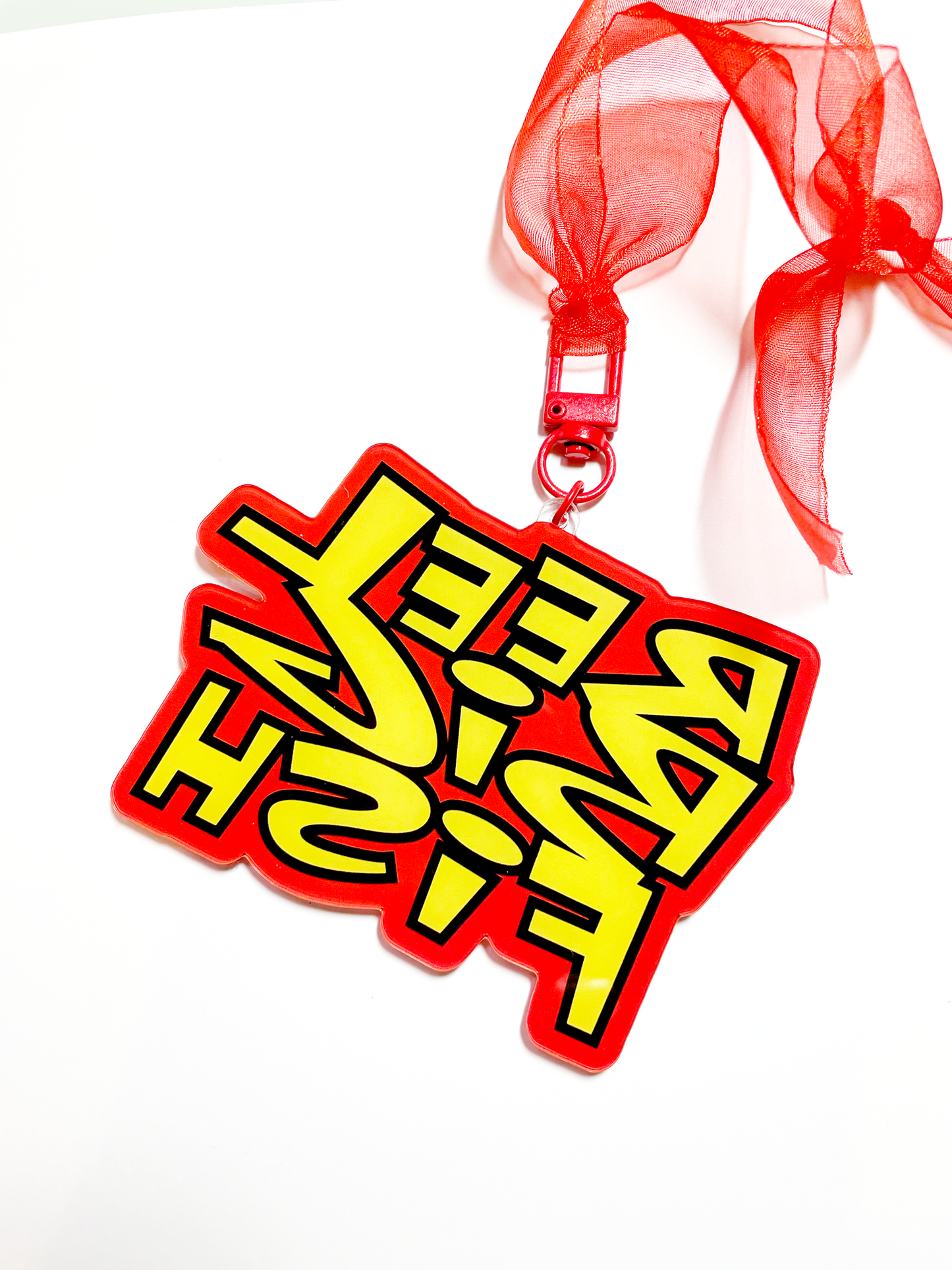 Retro logo large acrylic ornament