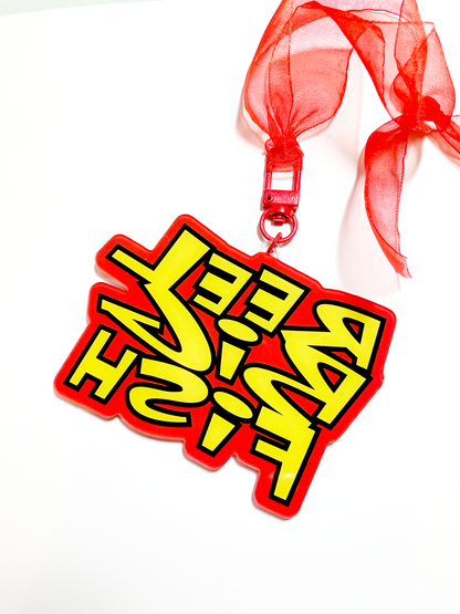 Retro logo large acrylic ornament