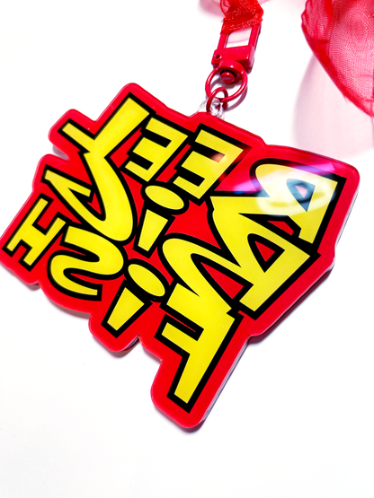 Retro logo large acrylic ornament