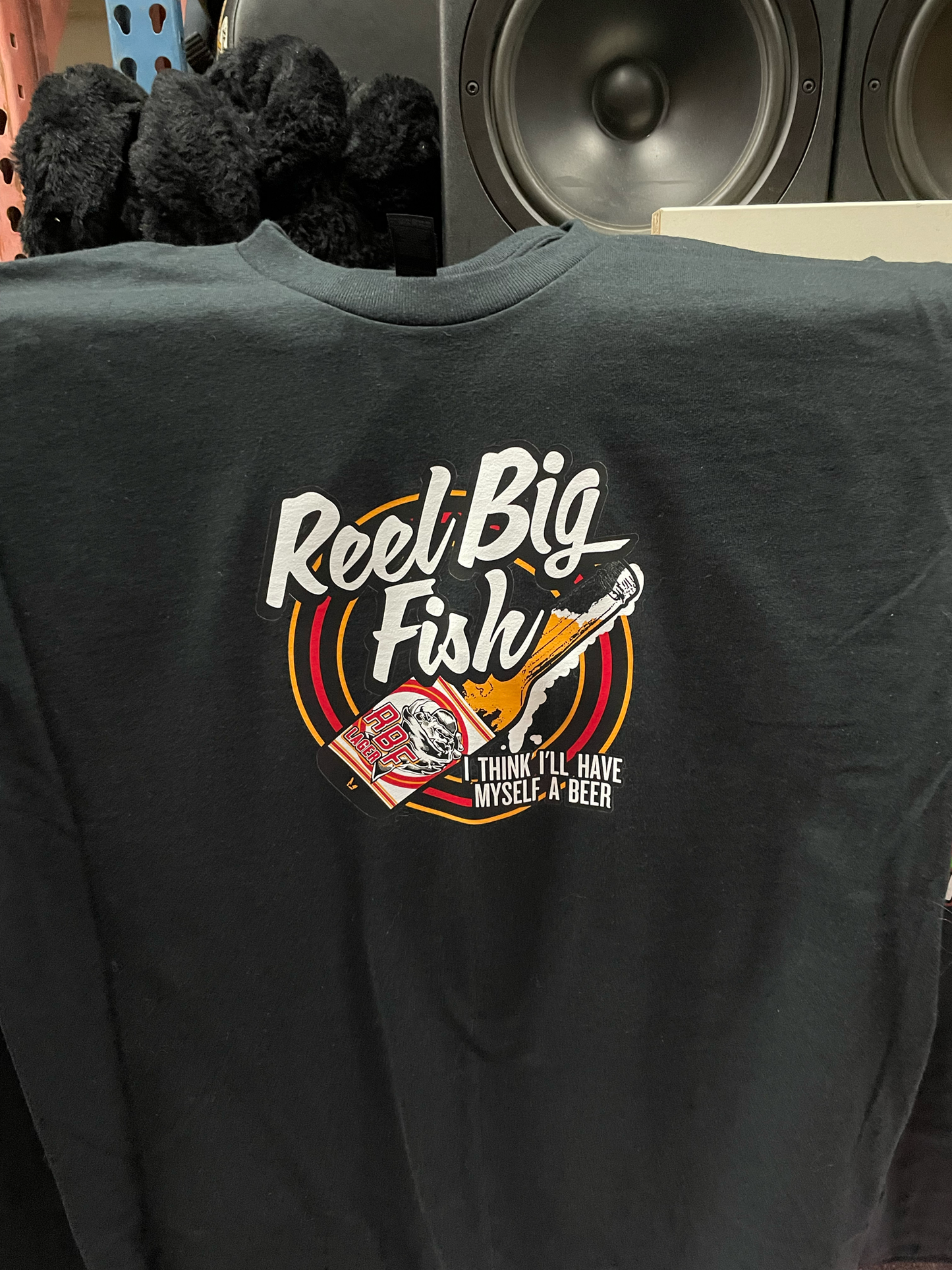 Beer Bottle Logo unisex black tee