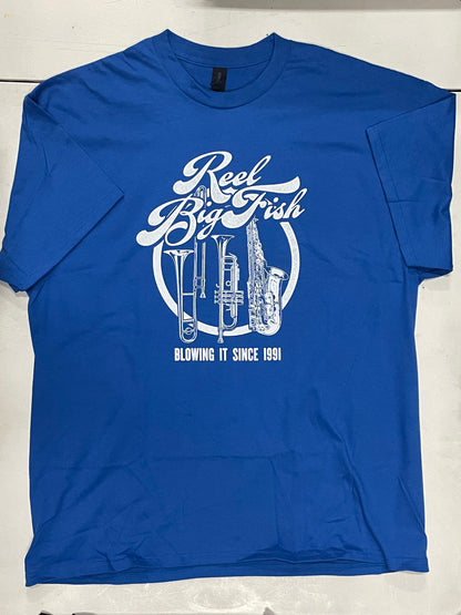 T-shirt Blowing It - bleu