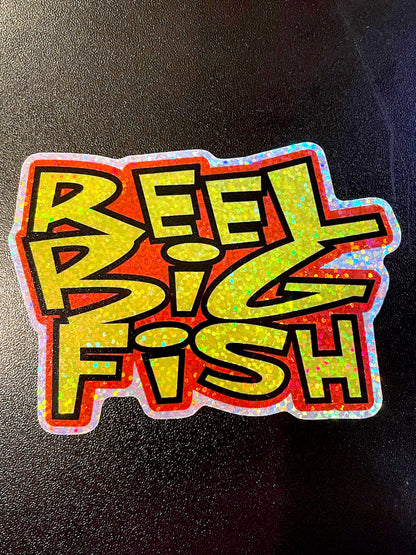 Retro Logo Confetti Glitter Sticker
