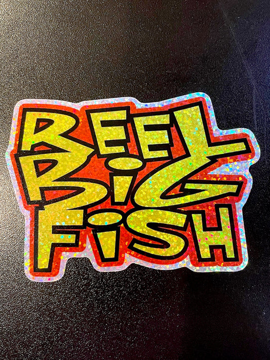 Retro Logo Confetti Glitter Sticker