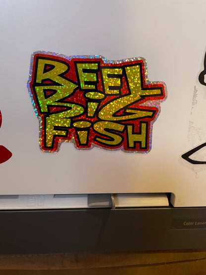Retro Logo Confetti Glitter Sticker