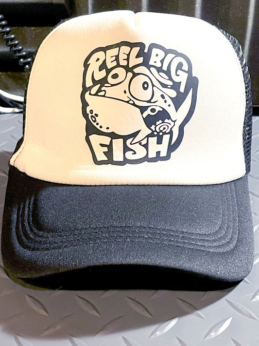 Silly fish logo trucker hat