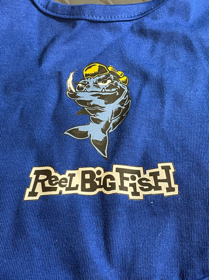 Mean Fish Baby Bib - blue