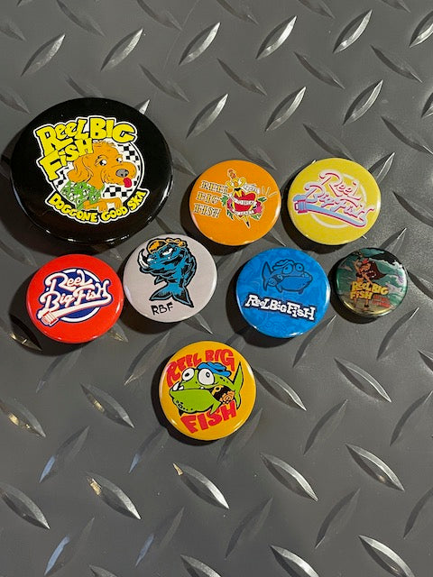 8-pack assorted pinback buttons