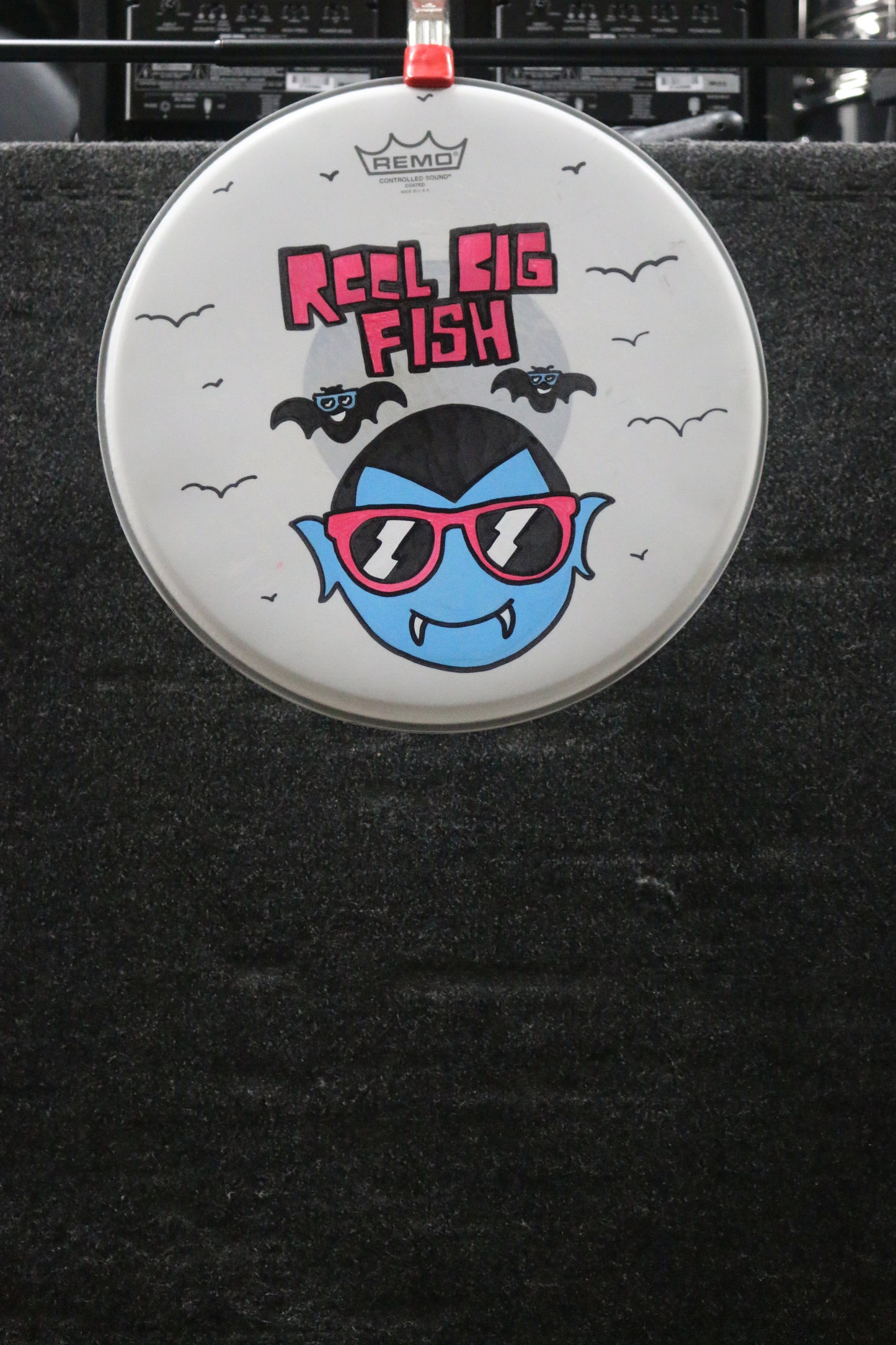 14" painted drumhead - vampire