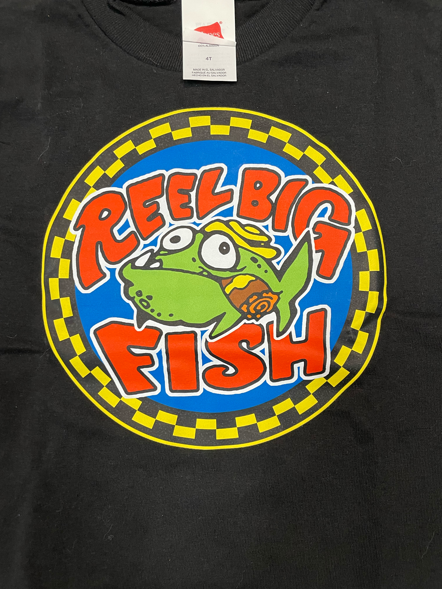 Silly Fish round logo - black - 4T
