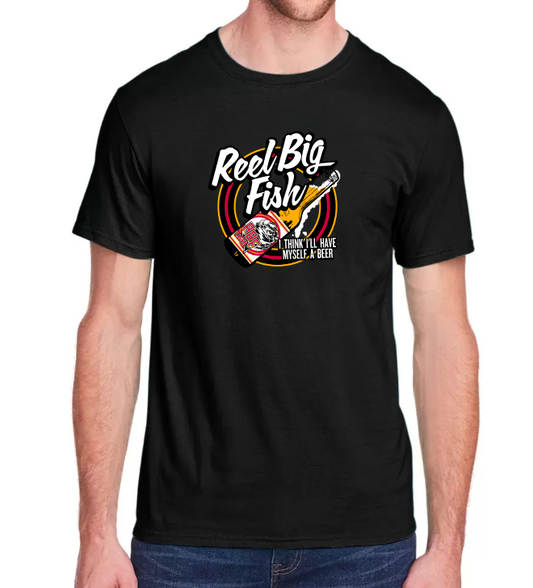 Beer Bottle Logo unisex black tee