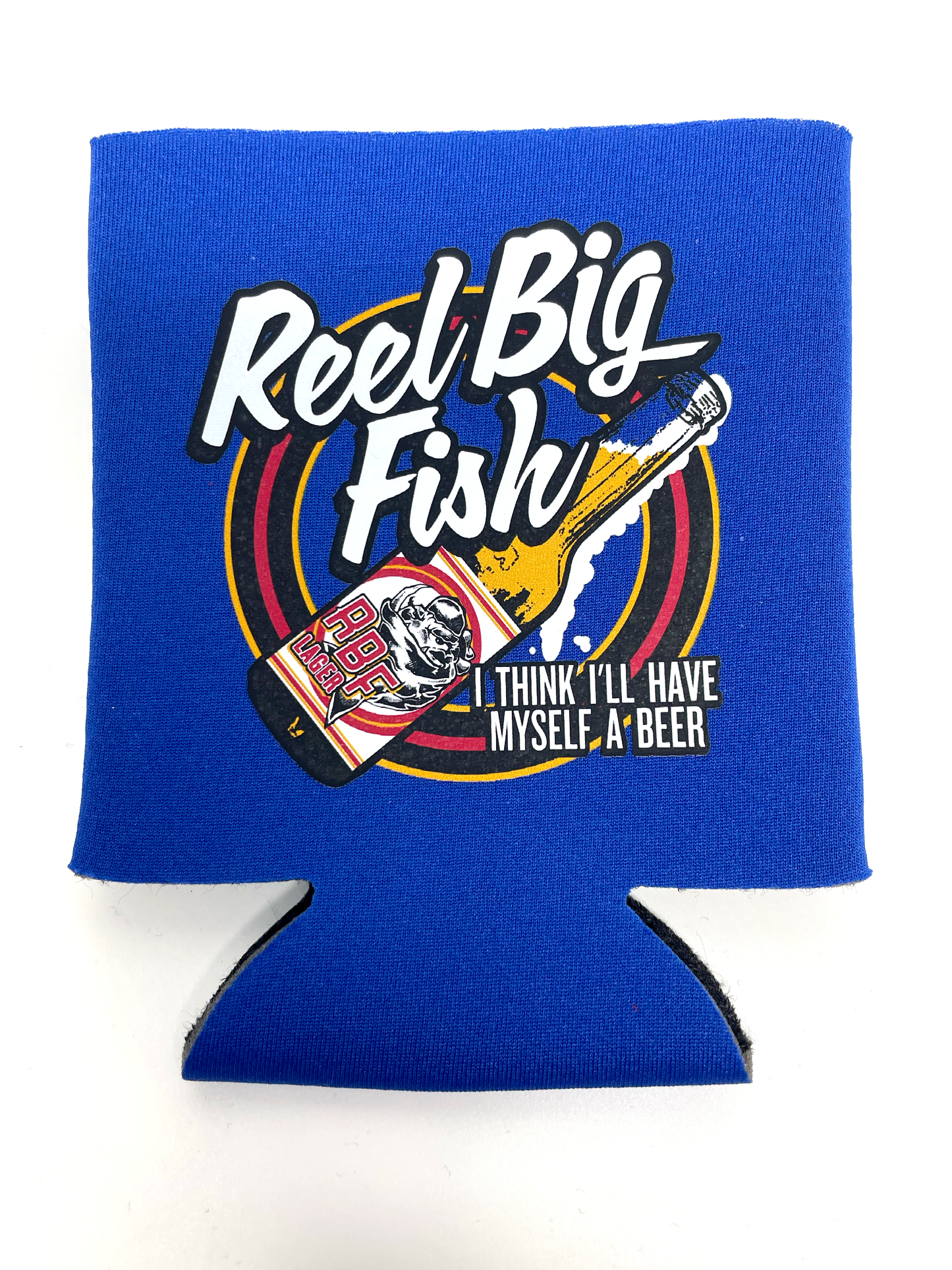 Beer Bottle logo can koozie