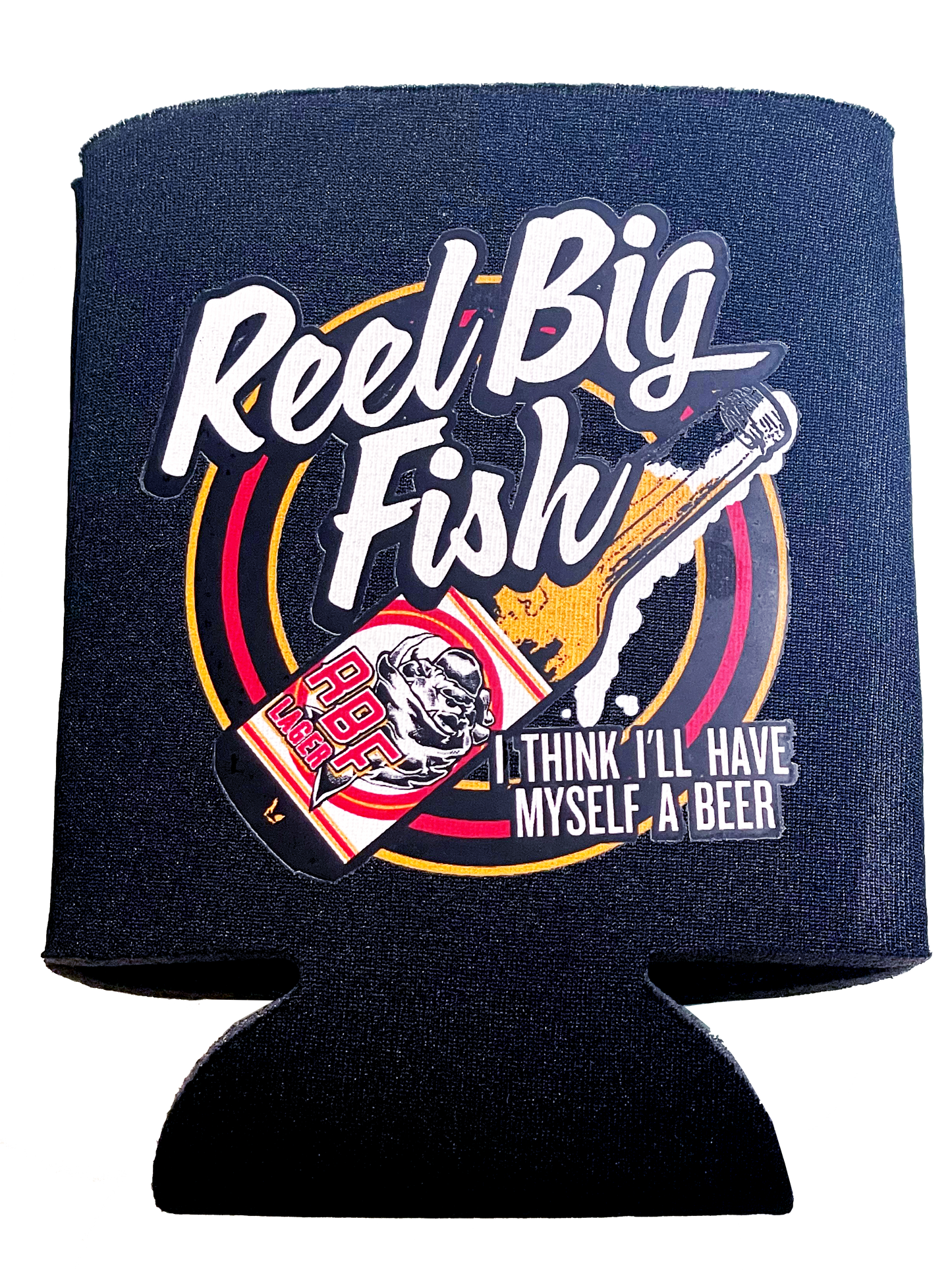 Beer Bottle logo can koozie