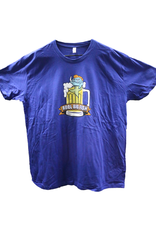 Beer Stein Hot Tub tee - blue - 3X