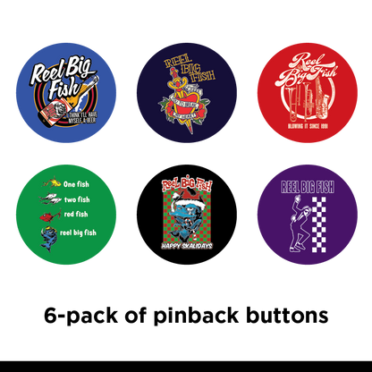 6-pack pinback buttons (2025)