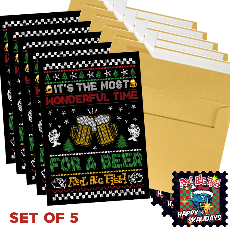 Beer Ugly Christmas Sweater holiday card set